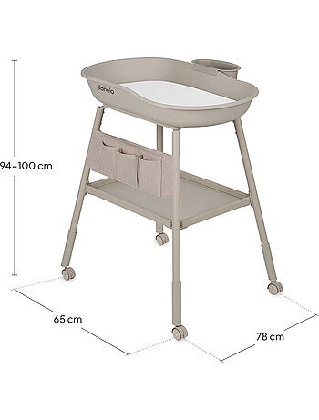 Cambiador LIONELO Rosie - Altura ajustable - Ruedas - Organizador