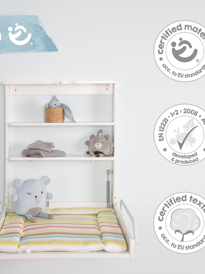 Cambiador mural abatible + colchón 'Dschungelbaby' - ROBA Blanco - Kiabi