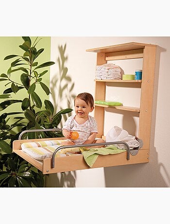 Cambiador mural abatible + colchón 'Dschungelbaby' - ROBA