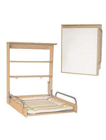 Cambiador mural abatible + colchón 'Dschungelbaby' - ROBA