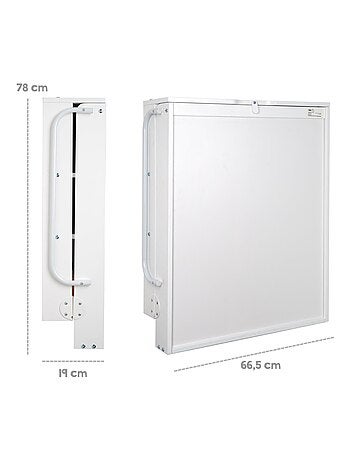 Cambiador mural abatible + colchón impermeable 'Roba'