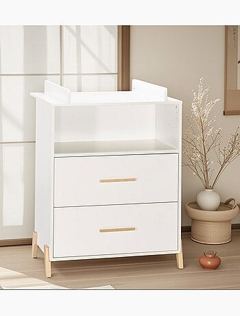 Cambiador sobre patas de madera - BABYPRICE