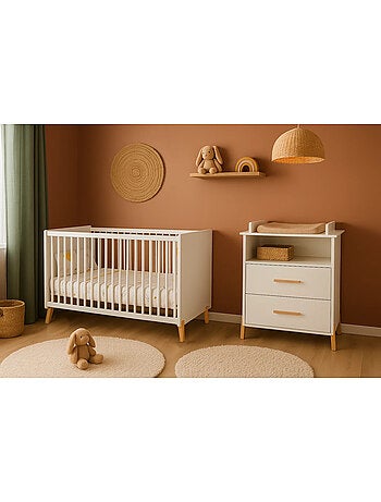 Cambiador sobre patas de madera - BABYPRICE