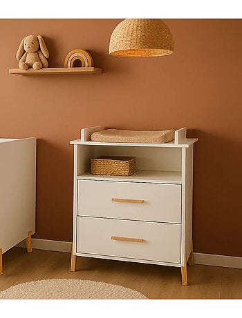 Cambiador sobre patas de madera - BABYPRICE