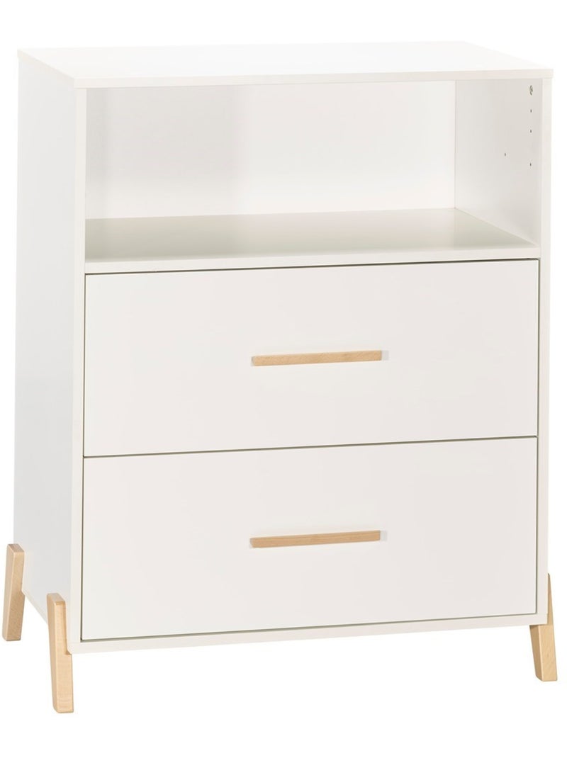 Cambiador sobre patas de madera - BABYPRICE Blanco Marrón - Kiabi