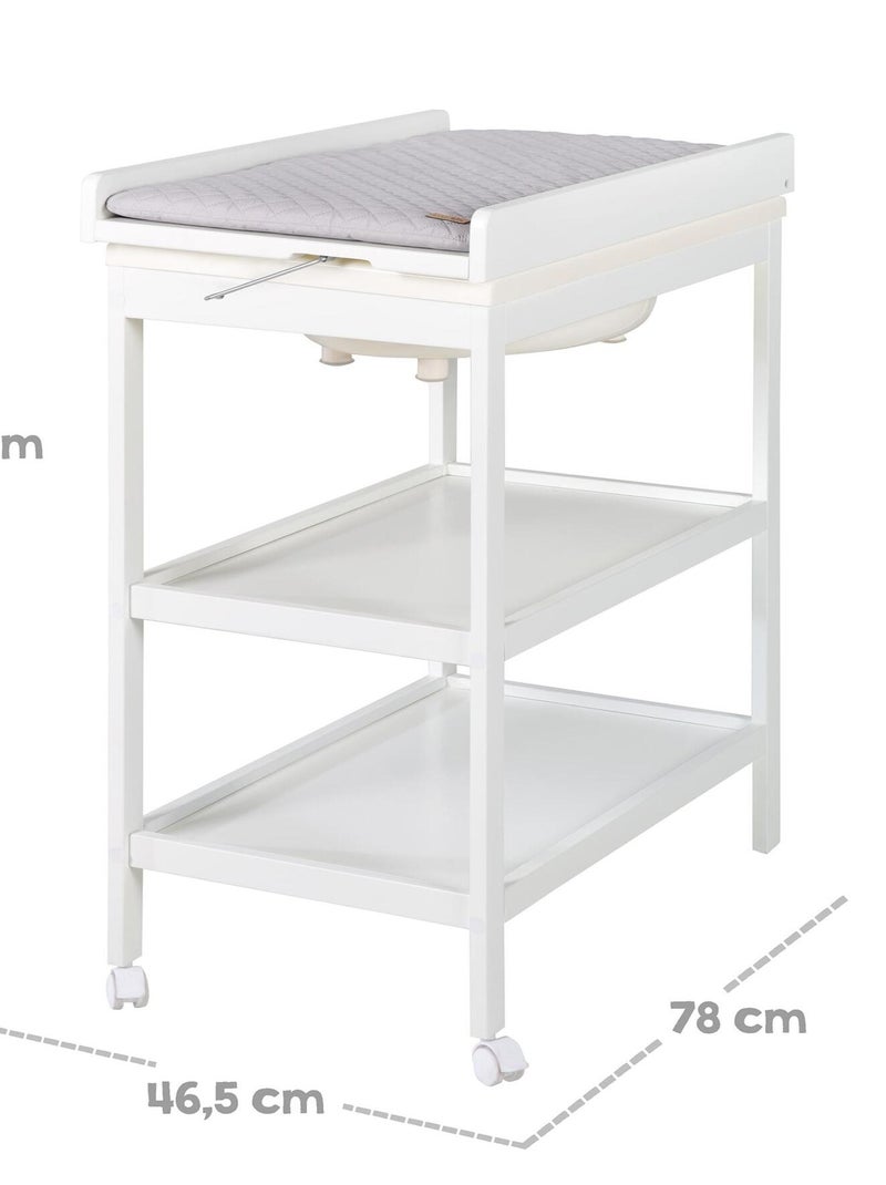 Cambiador y bañera 2 en 1 + colchón cambiador repelente 'Roba Style' Blanco Gris - Kiabi