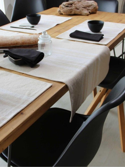 Camino de mesa rústico de algodón grueso - Kiabi Camino de mesa rústico de algodón grueso - Kiabi