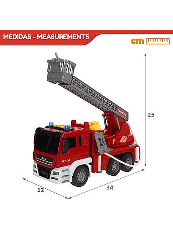 Camión bomberos juguete fricción c/luz y sonido 1:10 speed & go