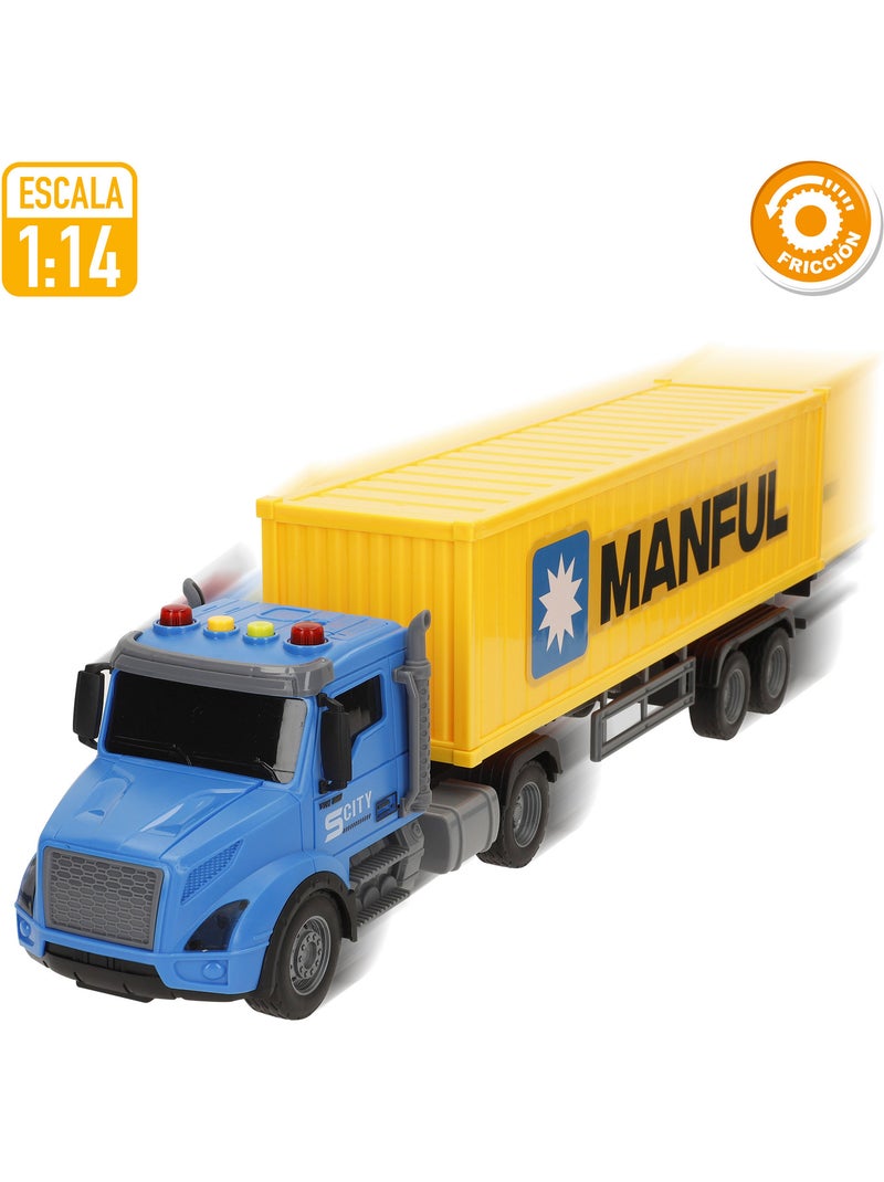 Camión contenedor fricción con luz y sonido speed & go N/D - Kiabi