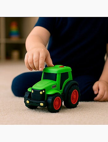 Camión de granja con tractor de juguete teamsterz