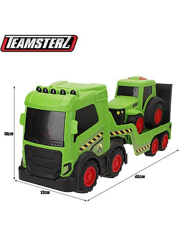 Camión de granja con tractor de juguete teamsterz