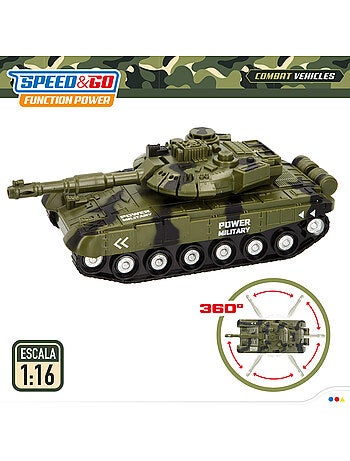 Camión de juguete portacoches militares con luz y sonido speed & go