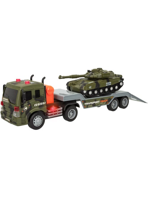 Camión de juguete portacoches militares con luz y sonido speed & go - Kiabi
