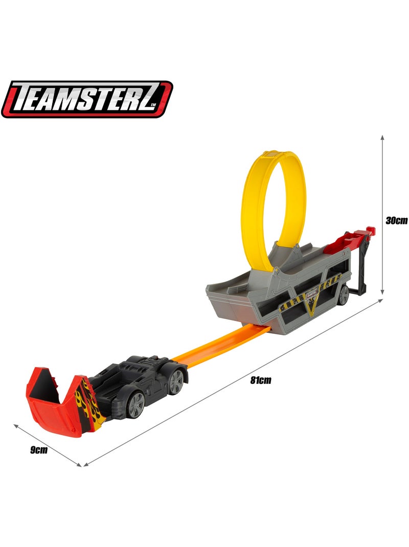 Camión lanzador de coches con pista looping y coche metálico teamsterz N/D - Kiabi