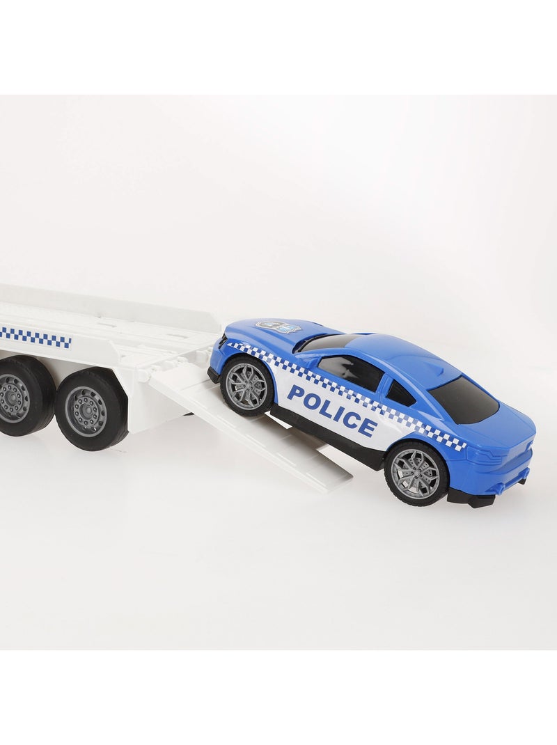 Camión portavehículos policía fricción c/luz y sonido 1:12 speed & go N/D - Kiabi