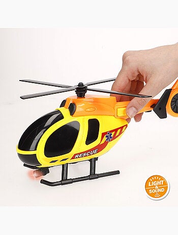 Camión portavehículos rescate fricción c/luz y sonido 1:12 speed & go