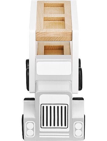 Camion transportador coches madera juguete educativo 4 coches