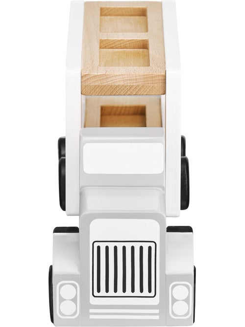 Camion transportador coches madera juguete educativo 4 coches - Kiabi