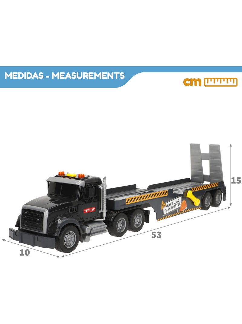 Camión transporte con luz y sonido 1:14 + 2 vehículos de construcción speed & go N/D - Kiabi