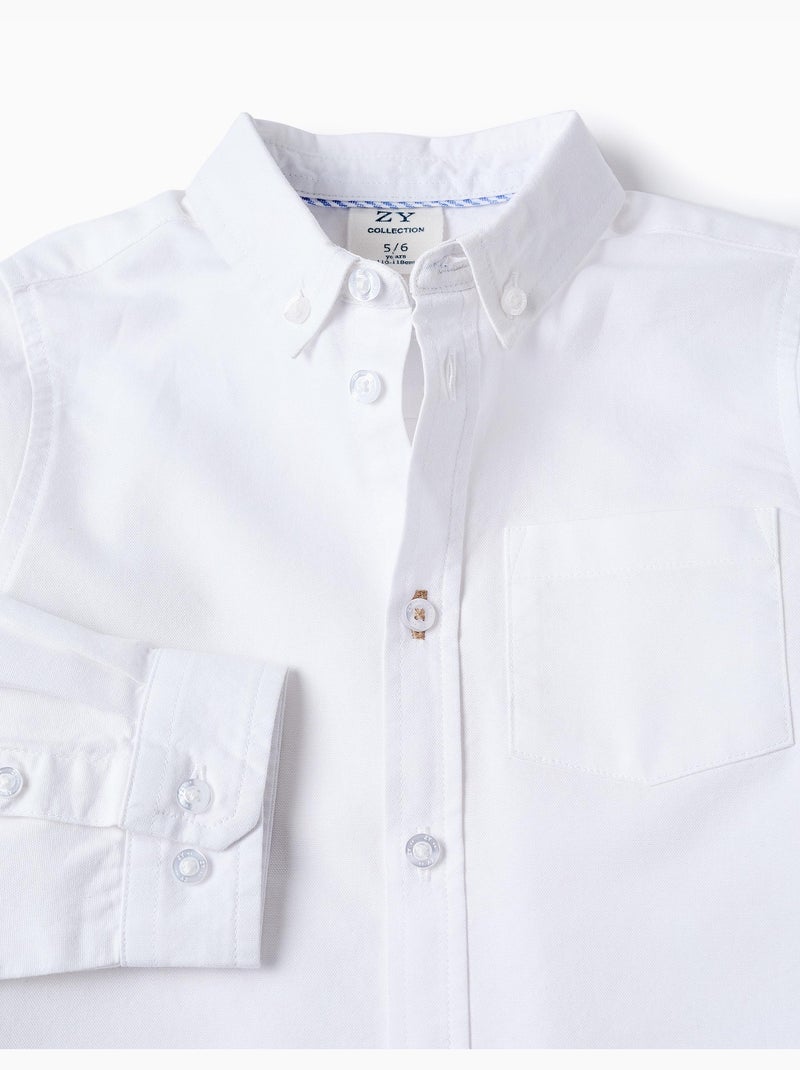 Camisa 100% algodón Blanco - Kiabi