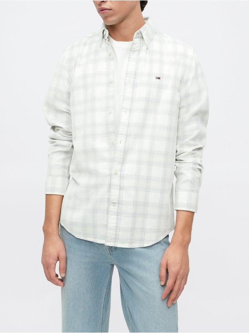 Camisa a cuadros - Tommy jeans Blanco - Kiabi