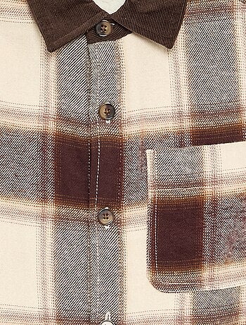 Camisa a cuadros forrada