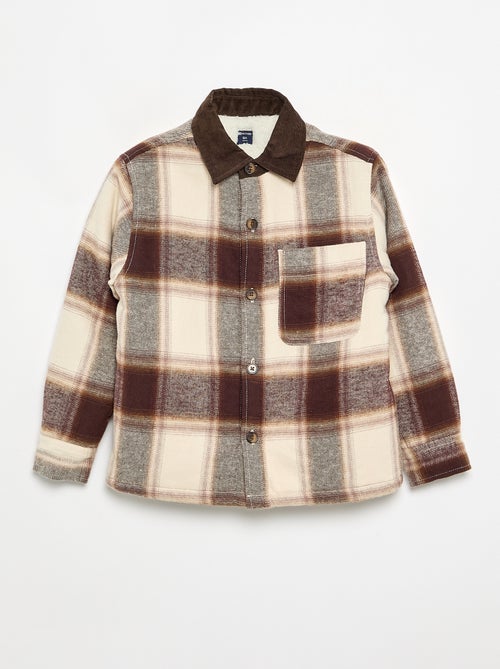 Camisa a cuadros forrada - Kiabi Camisa a cuadros forrada - Kiabi