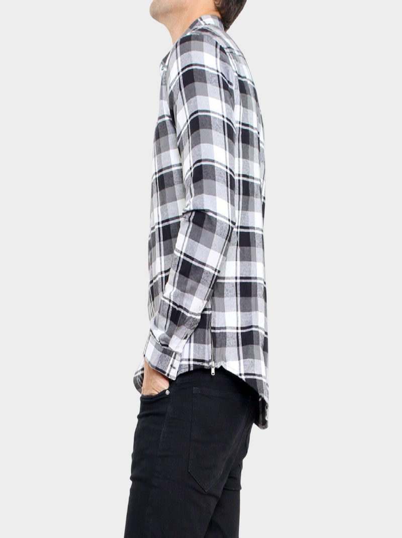 Camisa a cuadros Negro Blanco - Kiabi