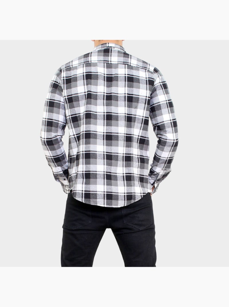 Camisa a cuadros Negro Blanco - Kiabi