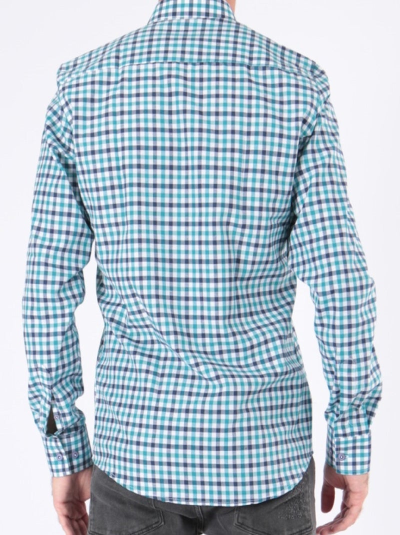 camisa a cuadros Verde - Kiabi