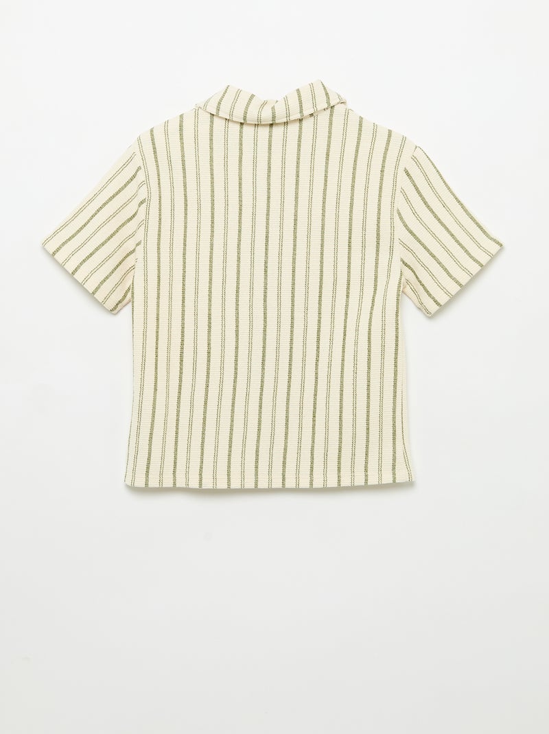 Camisa a rayas Beige - Kiabi