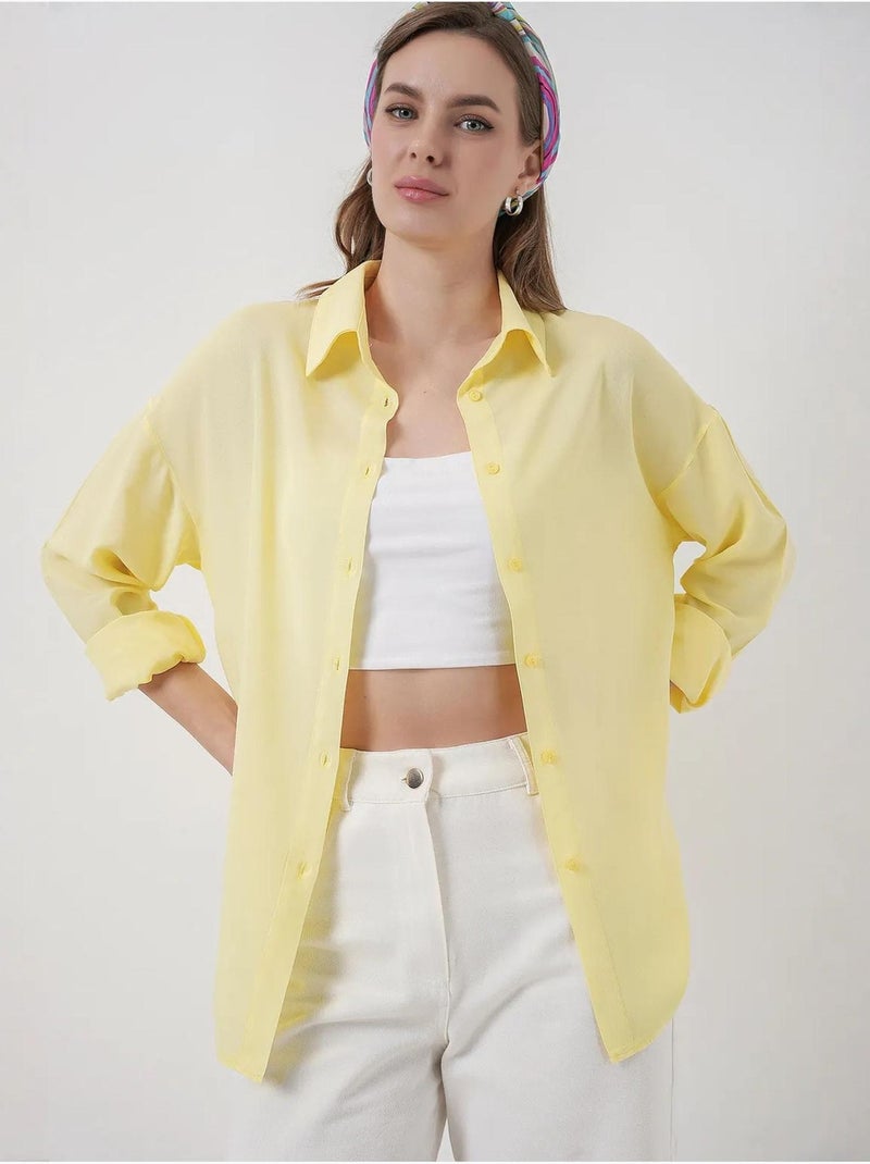Camisa abotonada con cuello de camisa bdart Ámbar - Kiabi