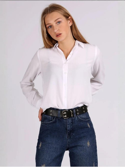 Camisa abotonada con cuello de camisa bdart - Kiabi Camisa abotonada con cuello de camisa bdart - Kiabi