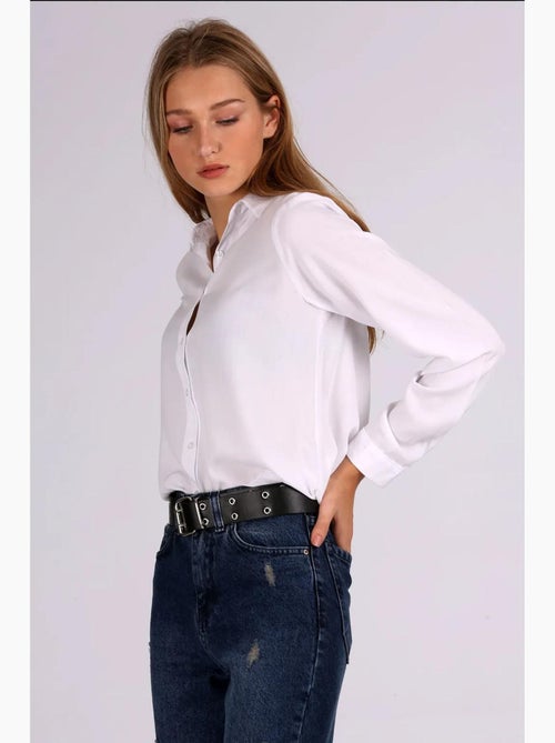 Camisa abotonada con cuello de camisa bdart - Kiabi Camisa abotonada con cuello de camisa bdart - Kiabi