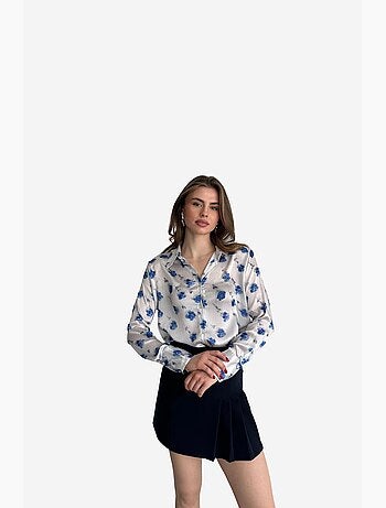 Camisa abotonada con estampado floral my fashion