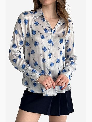Camisa abotonada con estampado floral my fashion