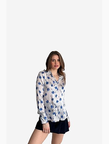 Camisa abotonada con estampado floral my fashion