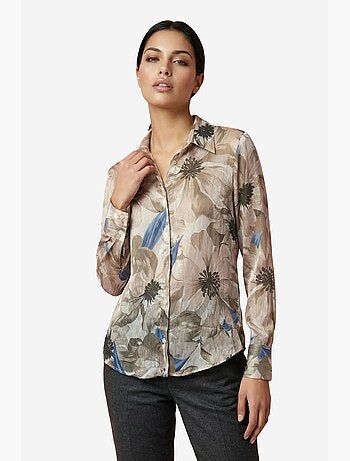 Camisa abotonada con estampado floral my fashion