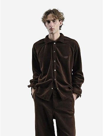 Camisa abotonada con textura de felpa giesto