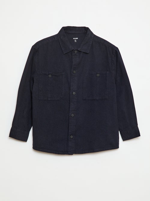 Camisa abotonada de franela - Kiabi