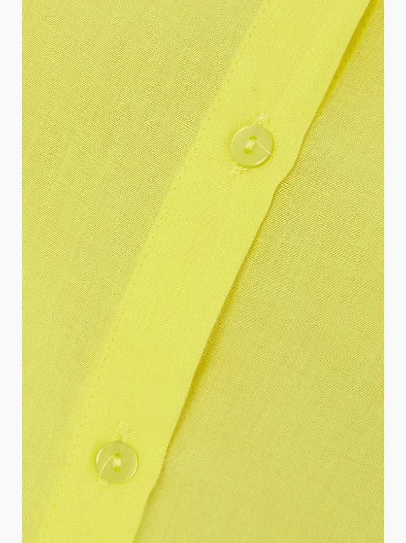Camisa abotonada de manga larga de gran tamaño hiccup Amarillo - Kiabi
