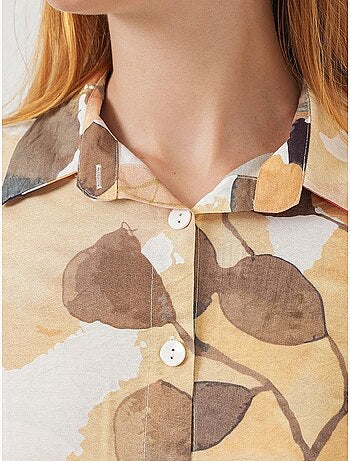 Camisa abotonada floral extragrande de bdart