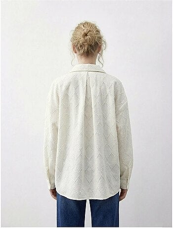 Camisa abotonada texturizada con corte relajado lucci