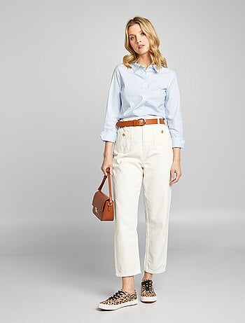 5 looks con pantalón de lino blanco Inspírate  White linen pants,  Linen pants outfit, Pant outfits for women