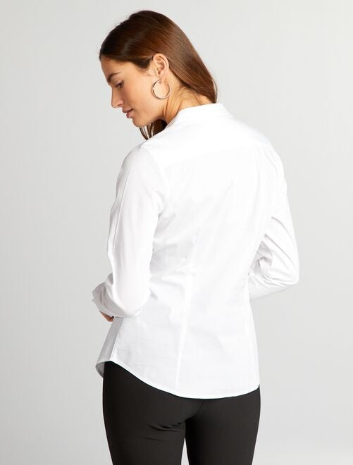 Camisa ajustada con cuello italiano - Kiabi