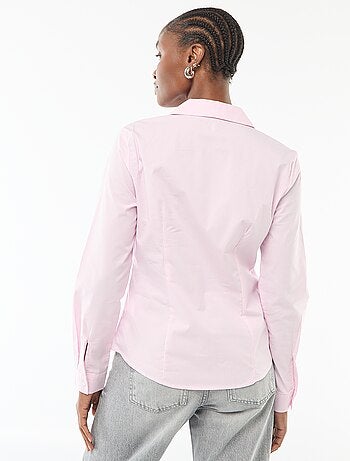 Camisa de corte ajustado con cuello italiano