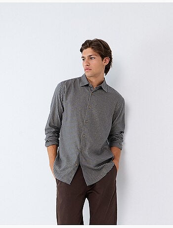 Camisa ajustada con patrón, mo fashion