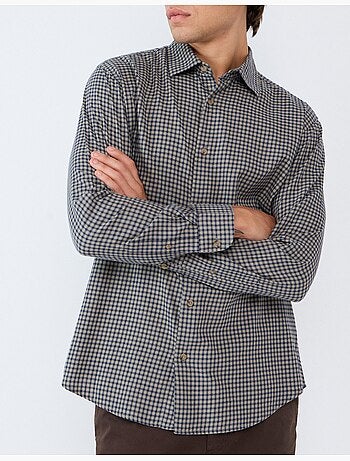 Camisa ajustada con patrón, mo fashion