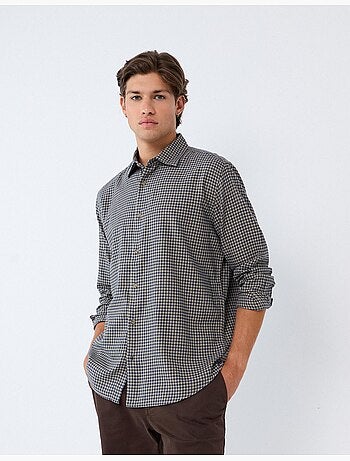 Camisa ajustada con patrón, mo fashion