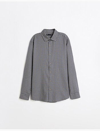 Camisa ajustada con patrón, mo fashion